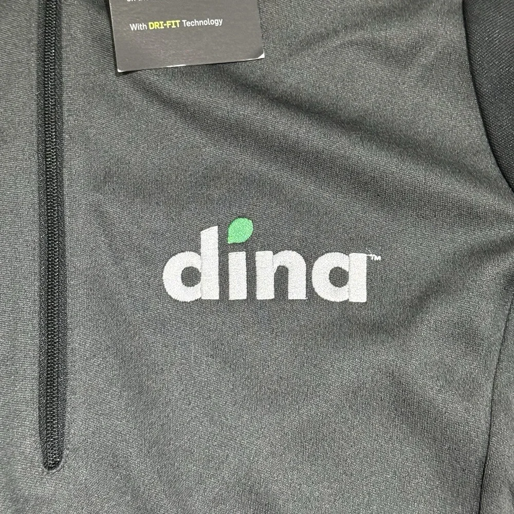 Nike Women's Golf Dri-FIT 1/4 Zip Pullover Gray Embroidered Logo Sz‎ Small NWT